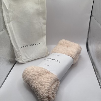 Sweet Dreams Luxe Knit Cloud Socks Crew Socks Cozy And Soft Pink