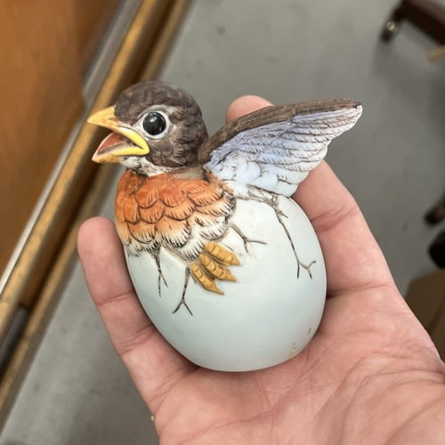 Andrea by Sadek Baby Robin Hatching from Egg #8618 Figurine 1990 Ceramic 3 Inch - 第 8/11 張圖片