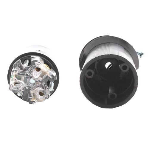Hubbell ALL BLACK Twist Turn Locking Connector Insulgrip L5-20R 20A 125V HBL2313 - Picture 4 of 5