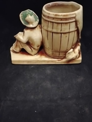 McCoy Calypso Line Barrel Planter, 1950's - Picture 3 of 4
