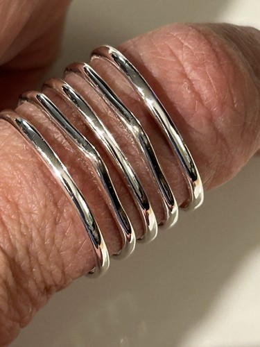 Stella and Dot Maylee Silver Toned Ring Stacked Look - Picture 2 of 5