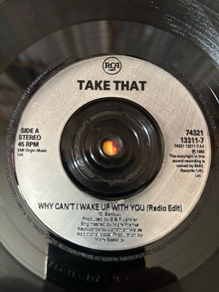 TAKE THAT ~ Promises / Why Can't I Wake Up 91/93 UK 7" Singles, Poster Slve ~ EX - Image 4 of 4