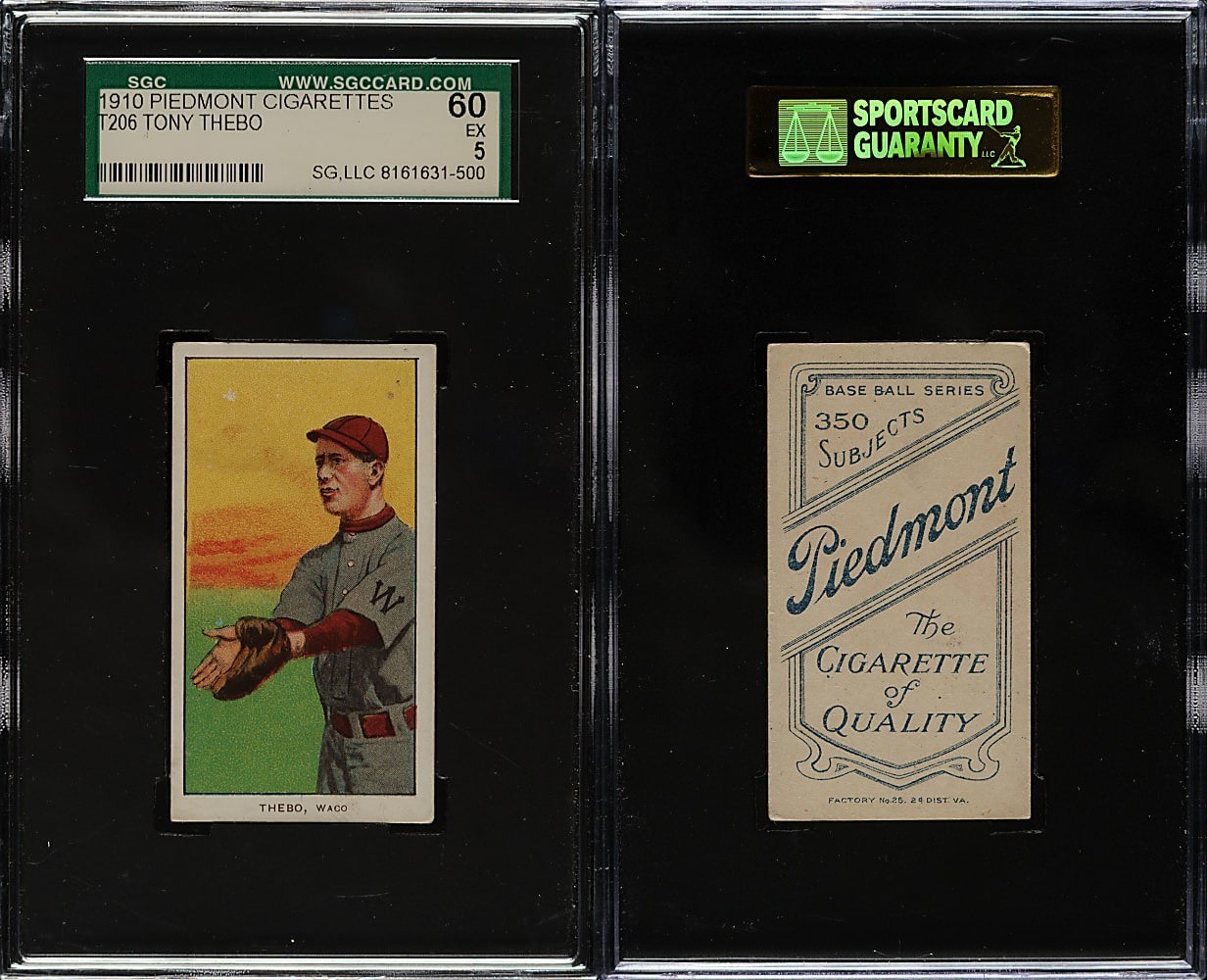 1909-1911 T206 Tony Thebo Waco SL Southern League SGC 5