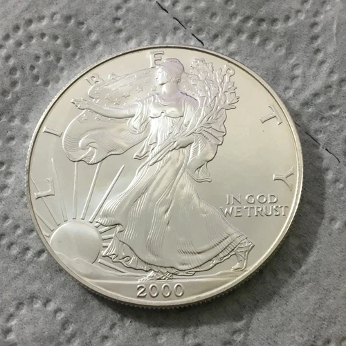 2000 American Silver Eagle 1 Troy Oz .999 Fine Silver ~ Always In Capsule