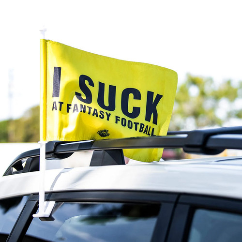 I Suck At Fantasy Football Car Flag - Imagen 4 de 4