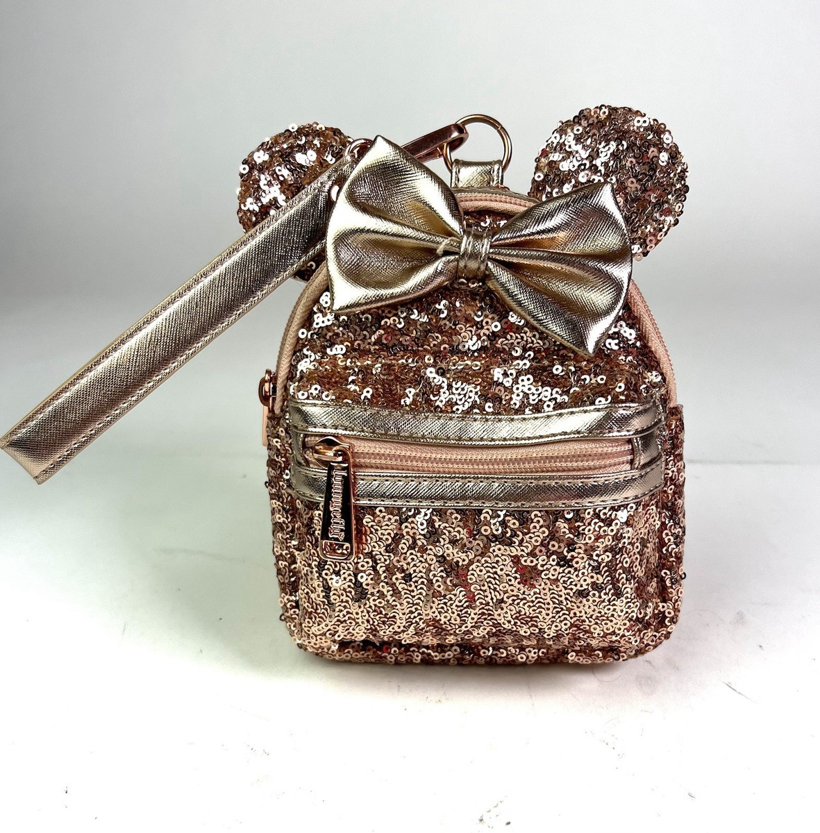 【Loungefly】Disney ミニーマウス ローズゴールド バックパック Amazon.com | Loungefly Disney Parks Minnie Mouse Sequin Mini