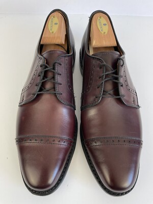 Allen Edmonds Mens Clifton Leather Lace Up Burgundy Oxford Dress Shoes Sz  D