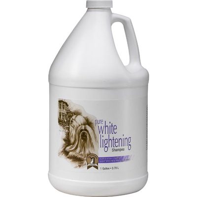 Professional Dog & Cat Shampoo Concentrate Gallon Pet Coat Pure White Lightning 