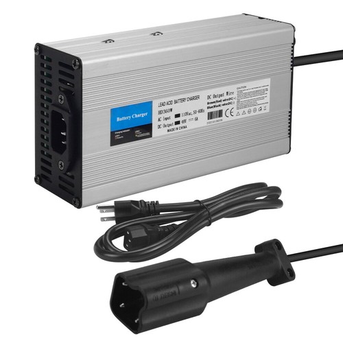 Cargador de batería 48V 3 pines 6A con enchufe y fusible para carro de golf Yamaha años 2007 en adelante - Imagen 1 de 6