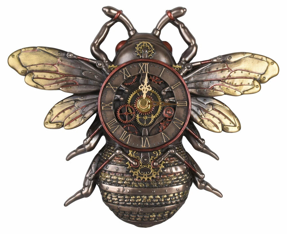 Fantastique Steampunk Montre Dekour Insecte Murale Abeille R tro