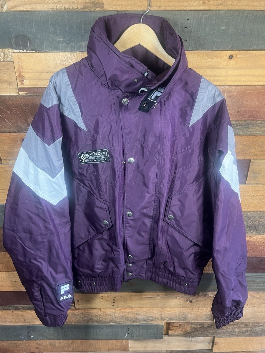 Vintage 90s Fila World Ski Championships Purple Winter Jacket