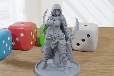Lauren - 3D Printed Minifigure - Proxy Minis for DnD, Baldurs Gate, Tabletop Fan