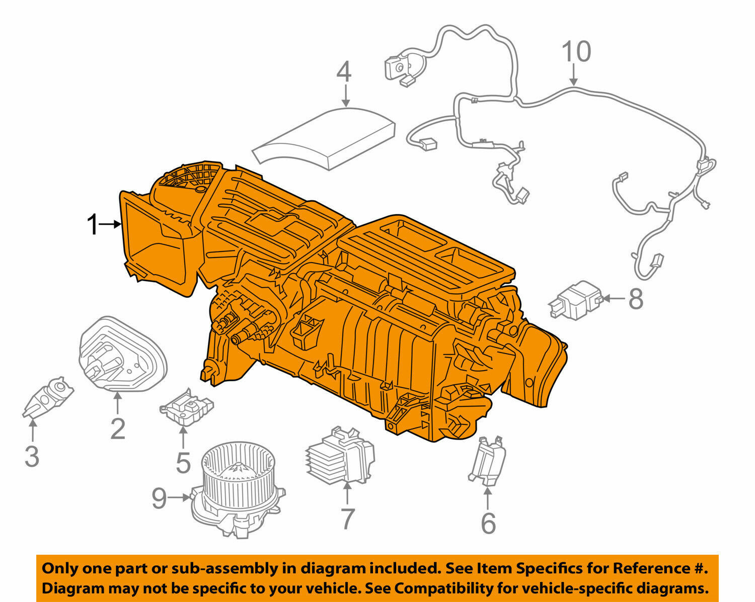 1519 Ford Mustang 2.3 EcoBoost Air Conditioner Evaporator Assembly