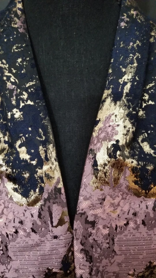 Vince Camuto Dress Cocktail/ Party Size 8P Short, Black/Gold/Lavender. - Image 4 of 4