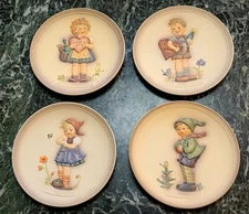 Goebel Hummel 6.25" Set of Collector Plates 735, 736, 737 and 738 Ltd. Edition