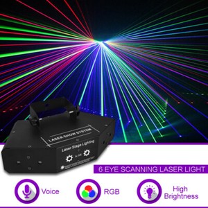 6 Lens Rgb Beam Line Projector Laser Light Dmx Home Party Dj Stage Lighting Dhl Ebay