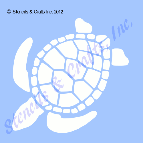 3.85" SEA TURTLE STENCIL TURTLES ANIMAL BEACH CRAFT PATTERN TEMPLATE PAINT NEW - Afbeelding 1 van 1