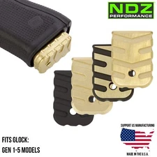 NDZ Glock 17 19 23 26 45 Brass Cerakote Heavy Weight Magazine Base Plate Thick