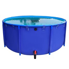 2400L Outdoor Large Fish Tank With Bracket For Koi Holding Tank Irrigation Tape