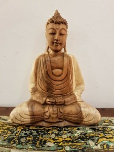 Statua Di Buddha In Teak Ebay