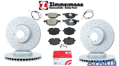Zimmermann/Brembo brake set drilled ø 348 345 mm WK front rear BMW 5 Series F10