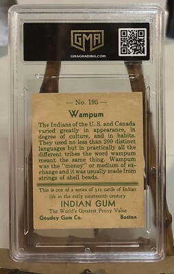 1933 Indian Gum #195 Wampum GMA 2 | eBay