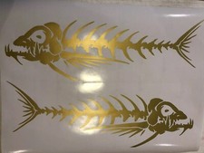 FISH SKELETON STICKER DECAL FOR BOAT CAR 4X4 RV CAMPERVAN-LARGE