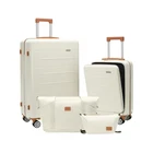 Carry On Luggage Set 4 Piece Hard Shell Suitcases Front Opening with TSA Lock...