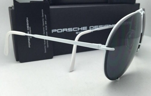 PORSCHE DESIGN Titanium Aviator Sunglasses P'8478 P 66-10 White with 2 Lens Sets - Picture 5 of 12
