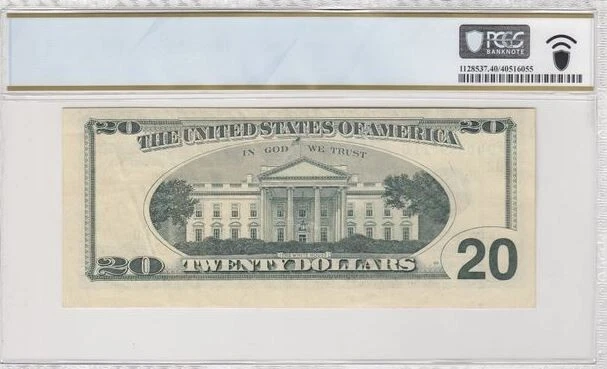 Minor Misalignment Error. $20 1996 Federal Reserve Note, New York - Image 2 of 2