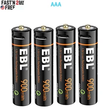 4Pcs USB AAA Lithium Li-ion Batteries Rechargeable Battery + Charing Cable + Box
