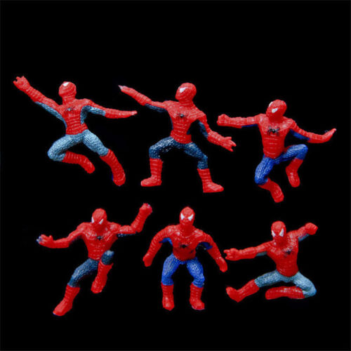 6pcs Spider-Man Different Mini Figures Decoration Toy Kids Gift 4-5CM - Afbeelding 1 van 9