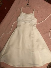 CINDERELLA GIRLS WHITE LONG Sequin Accent 1st COMMUNION DRESS SIZE 10
