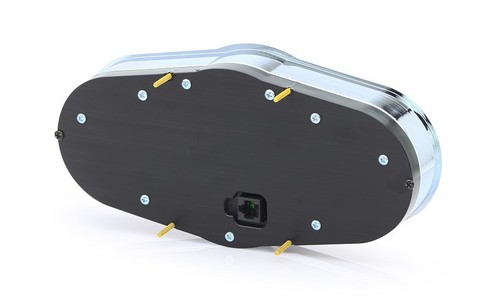 Dakota Digital Universal Elliptical Analog Gauges Carbon Fiber Red VHX-1016-C-R - Picture 3 of 5