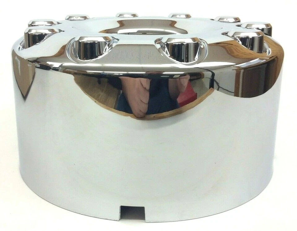 2017-2022 福特 F-450 Super Duty 后中心蓝色椭圆形镀铬轮毂盖原始设备制造商 — 第 3/4 张图片