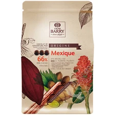 Cacao Barry Origine Mexique 66% Dark Chocolate Pistoles 5.5 lb. WS-409BN66MEX