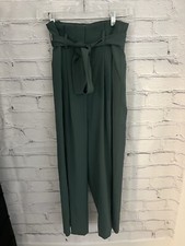 Babaton Solid Green Dress Pants Zip Front Entry Crop Women's Size 4