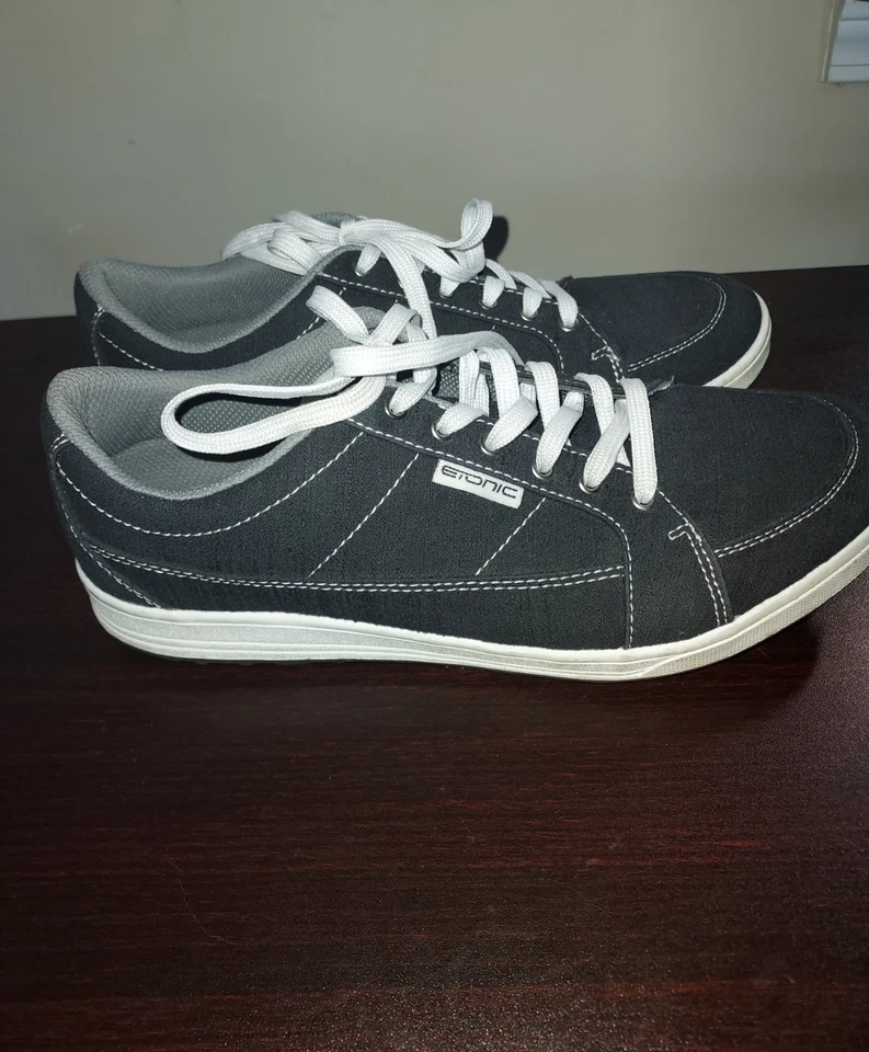 Etonic Men's Golf Shoes 9.5M Spikeless Stabi Life Lace Up Sport Black - Image 3 of 4