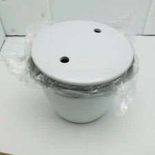 Pampered Chef Breakfast Sandwich Maker 2634 Ceramic Egg Cooker White McMuffin