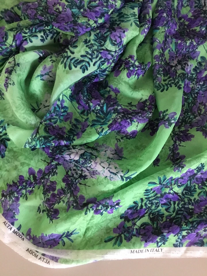 Alta Moda Stunning 100% Italian Silk Chiffon Fabric 2.2 Metre x 140cm X32 - Image 3 of 4