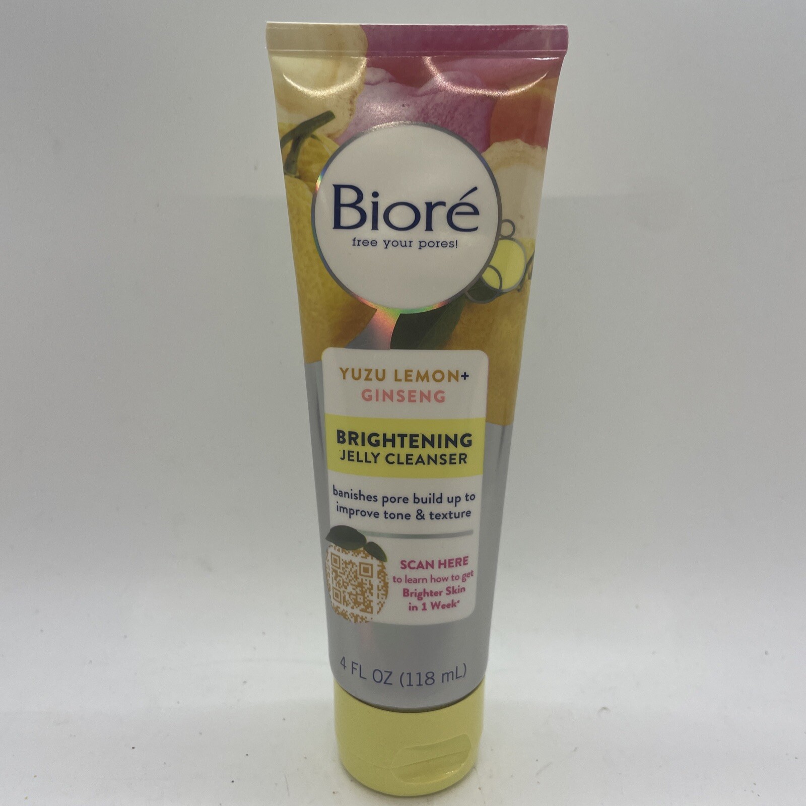 2x Biore Brightening Jelly Cleanser Yuzu Lemon Ginseng 4 FL Oz for sale