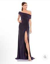 Mac Duggal 26517 Off The Shoulder Gown in Charcoal Size 2 $398