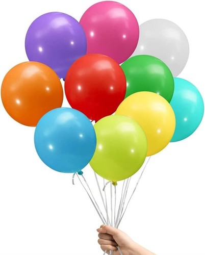 30 Palloncini Multicolore Biodegradabili in 10 Colori. Perfetto per feste per bambini, - Foto 3 di 9