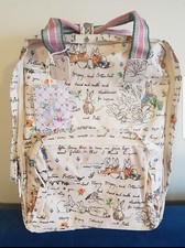 Cath Kidston WATER PROOF backpack CREAM PETER RABBIT  Inner laptop compartment