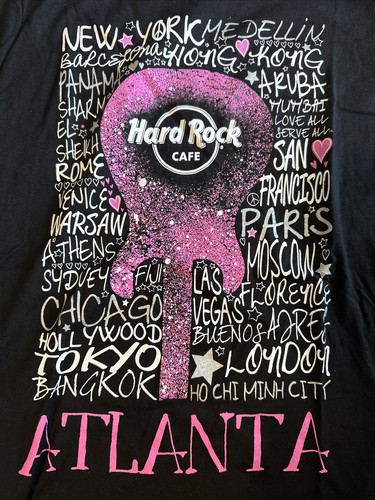 NWT Hard Rock Cafe Atlanta T-Shirt Youth Sz XL Black - Picture 2 of 6