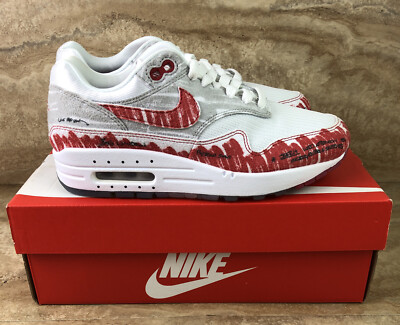 Nike Air Max 1 Sketch To Shelf Mens Shoes Red White Sneakers Nike Air Max 1 Sketch To Shelf Mens Shoes Red White Sneakers