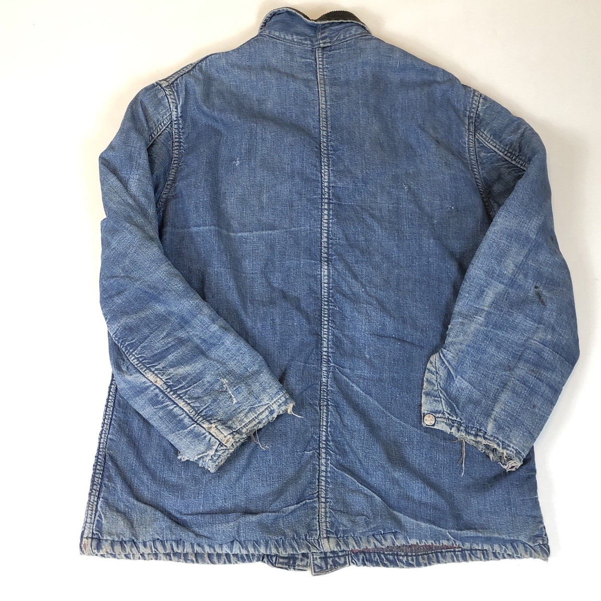 ジャケット・アウター DUBBLE WARE 60's vintage denim coverall Dubble Ware 60's Denim Chore Jacket Wool Blanket Lined