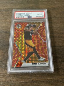 2020 PANINI MOSAIC REACTIVE ORANGE #220 CHASE CLAYPOOL RC PSA 10 A3197118-060