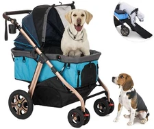 HPZ™ PET ROVER TITAN HD Premium Super-Size Stroller SUV For Dogs & Cats - Blue