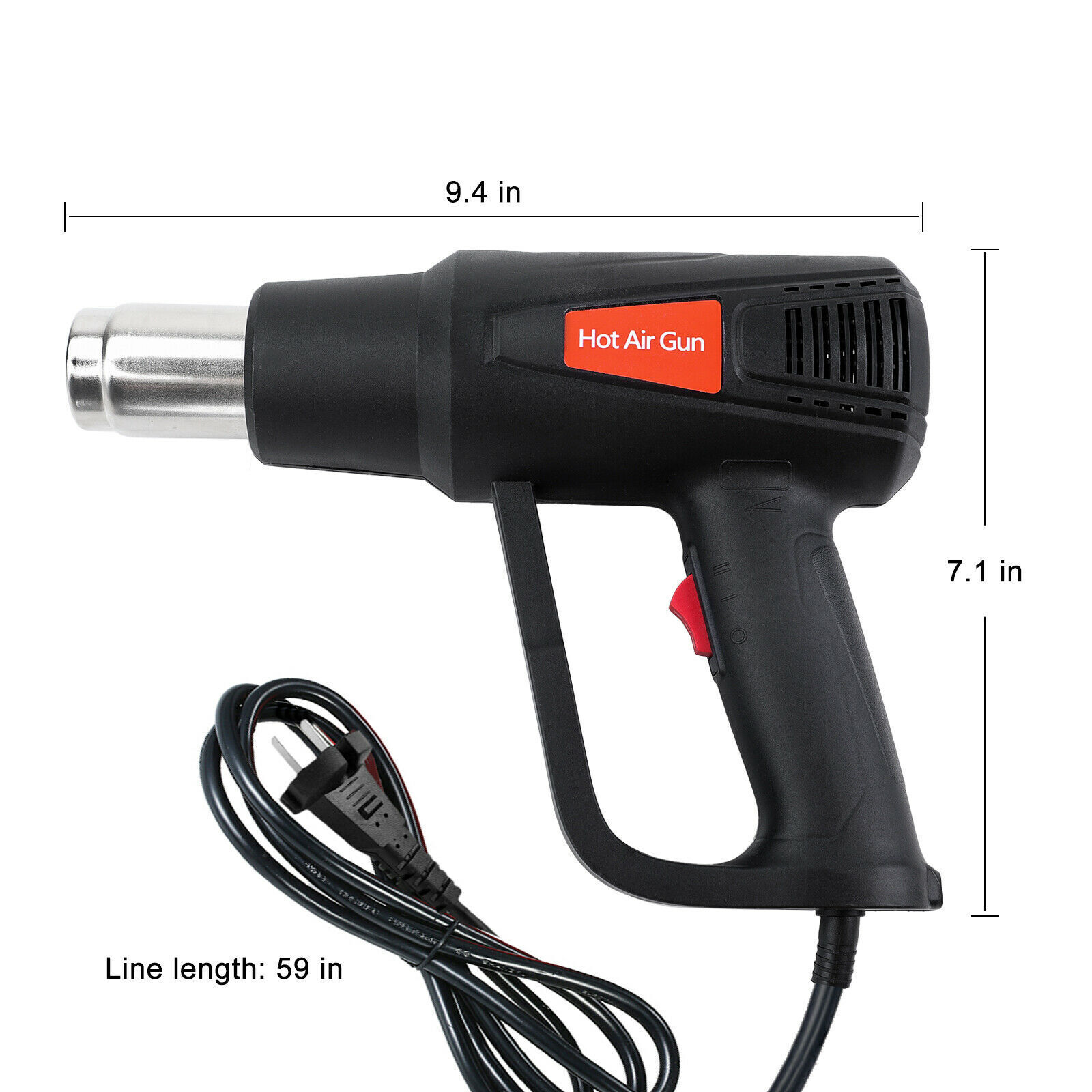 Stay HOT! 2000 Watt Precision Digital Heat Gun & 4 Nozzles With Deoxit Gold